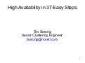 High Availability in 37 Easy Steps