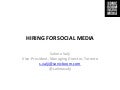 Hiring for social media