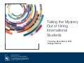 Taking the Mystery Out of Hiring International Students
