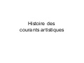 Histoire Des Courants Artistiques Complet