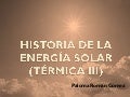 Historia de la energía solar III