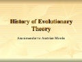 History of Evolution