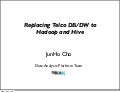 Replacing Telco DB/DW to Hadoop and Hive