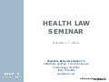 2012 Health Law Seminar