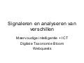 Signaleren en analyseren van verschillen les 2