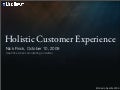 Holistic Customer Experience