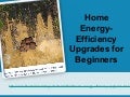 Home Energy-Efficiency Upgrades for Beginners