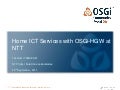 “Home ICT Services” with OSGi-HGW at NTT - Takefumi Yamazaki
