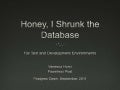 Honey I Shrunk the Database
