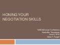 Honing your negotiation skills