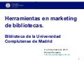 Herramientas de marketing en la biblioteca universitaria
