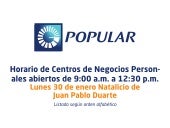 Horarios de Centro de Negocios Pers...