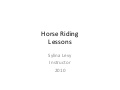 Horse riding lesson plans