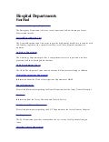 Hospital Departments