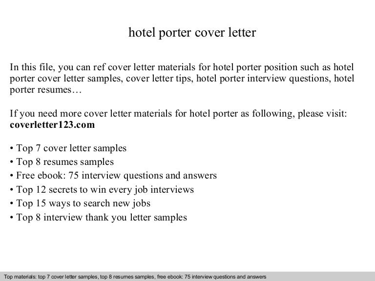 hospital porter resume