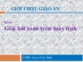 Giải bài toán trên máy tính