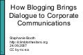 How Blogging Brings Dialogue To Corporate Communications