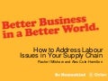 How to address labour issues in your supply chain