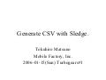 How to generate CSV from HTML with Sledge.