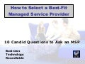 How to Select a Best-Fit Managed Service Provider