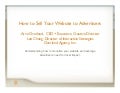 How to Sell Your Website to Advertisers: AAN Convention, Portland 2007