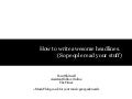 How To Write Awesome Headlines