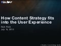 How content strategy fits into the user experience