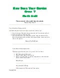 How Does Your Garden Grow Math Unit