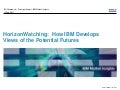 HorizonWatching:  How IBM Develops Views of the Potential Futures