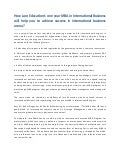 How Jaro Education’s one year MBA in International Business will help you to achieve success in international business arena?