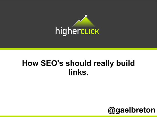 How se os should really build links