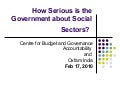 How Serious Is The Government About Social Sectors