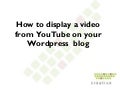 How to add a youtube video