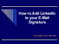 How To Add Linked In To Your E Mail Signature