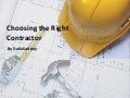 How to choose a contractor