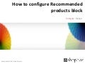 How to configure recommended products block