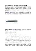 How to configure the cisco catalyst 3560 series switches