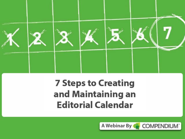 How to create an editorial calendar
