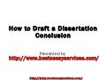 How to draft a dissertation conclusion