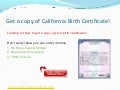 How to get a copy of california birth certificate