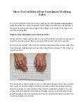 How to get hired for freelance writing jobs