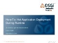 How to: Hot application deployment during runtime - Gerd Kachel