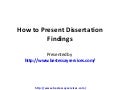 How to present dissertation findings