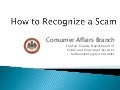Fairfax County's How To Recognize A Scam
