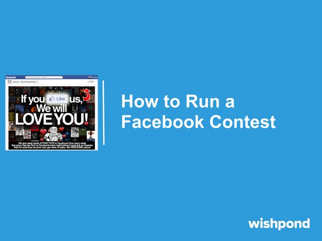 How to Run a Facebook Contest
