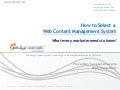 How To Select A WCM product