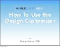 How to Use the Mobile Roadie Design Customizer