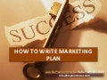 How to write marketing plan