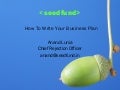 How to write your business plan