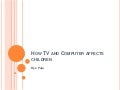 How tv and computer affects children